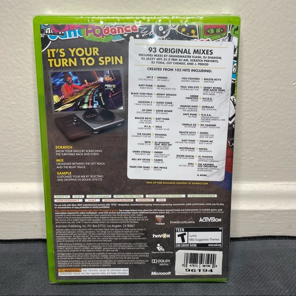 DJ Hero Start The Party (Microsoft Xbox 360, 2009) Brand New Sealed - Picture 2 of 2